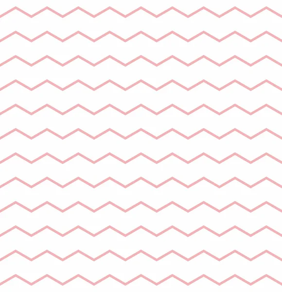 Kakel vektor mönster med rosa zig zag skriva ut på vit bakgrund — Stock vektor