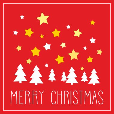 Merry Christmas dilek ile tatil vektör kartı.