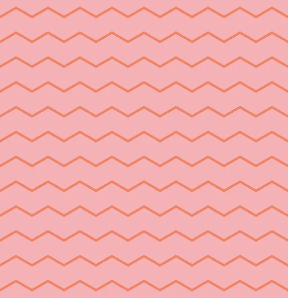 Tile vector pattern with orange zig zag on pink background — Stock Vector