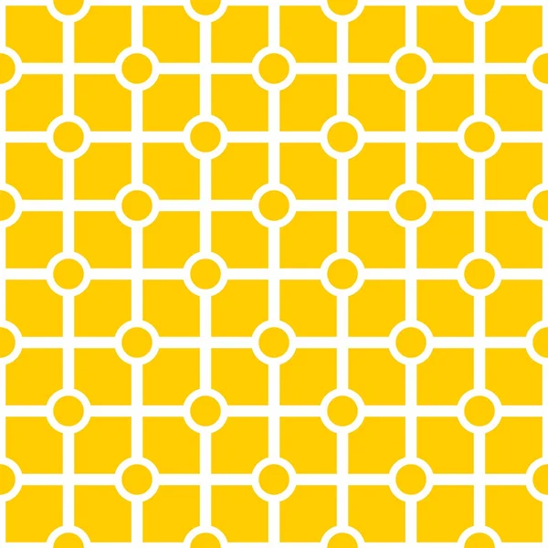 Azulejos patrón vectorial amarillo y blanco — Archivo Imágenes Vectoriales