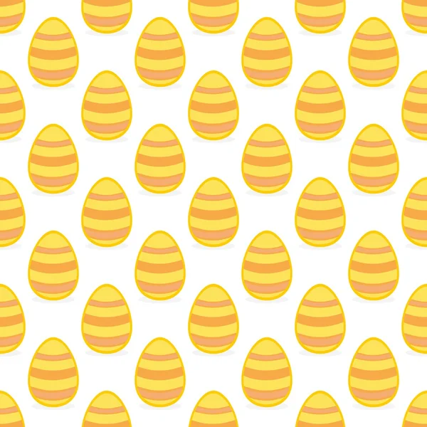 Modèle vectoriel tuile avec des œufs de Pâques sur fond blanc pour le papier peint de décoration — Image vectorielle