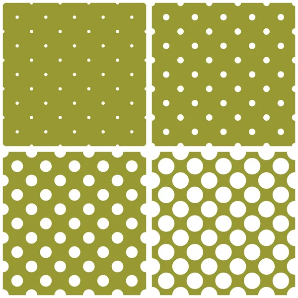 Green background vector set with seamless patterns or tile textures — Stock Vector