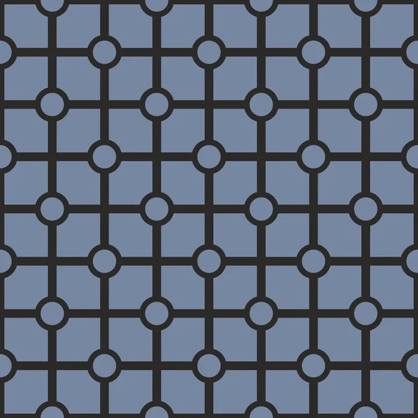 Azulejos vector negro y azul marino patrón geométrico — Vector de stock