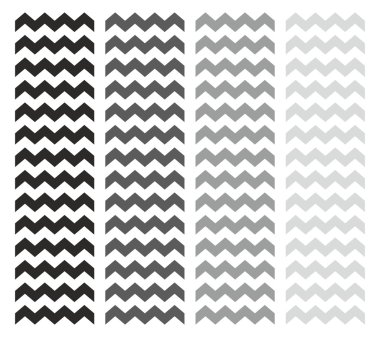 Tile vector chevron pattern set with white and grey zig zag background clipart