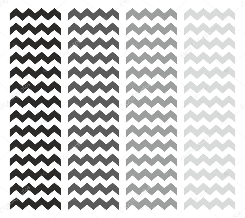 Tile vector chevron pattern set with white and grey zig zag background