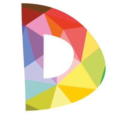 D yüzey vektör mektup beyaz arka plan üzerinde izole kaydırma