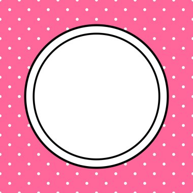 Vektör fotoğraf çerçevesi lekeli pembe arka plan üzerinde