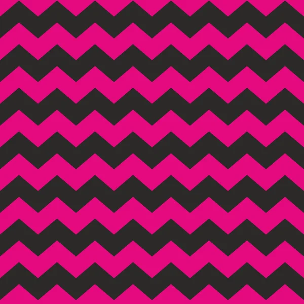 Zig zag chevron black and pink tile vector pattern — Stock Vector
