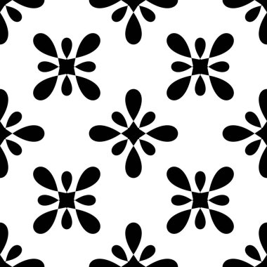 Siyah ve beyaz arka plan veya vektör desen dekorasyon duvar kağıdı için