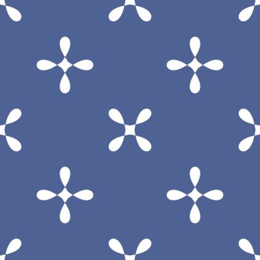 Tile white and navy blue vector pattern or website background
