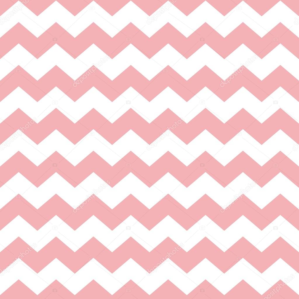 Tile pastel vector pattern with white and pink zig zag background