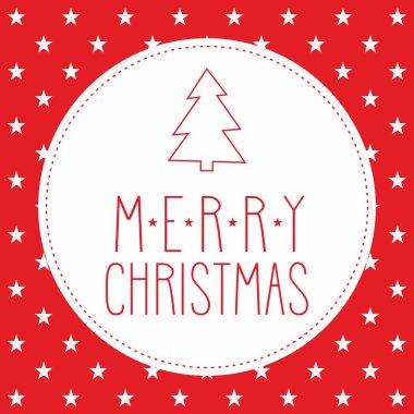 Merry Christmas dilek tebrik vektör kartı