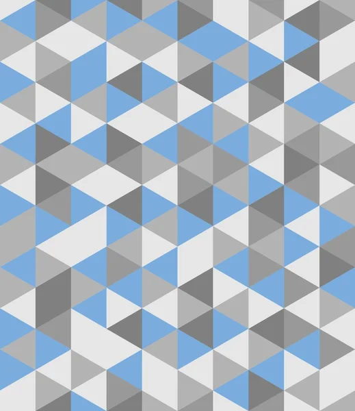 Piastrelle sfondo vettoriale con triangolo blu e grigio mosaico geometrico — Vettoriale Stock