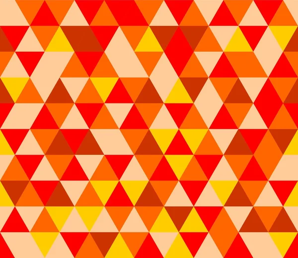 Vektorové pozadí dlaždic s žlutou, červenou a hnědou trojúhelník geometrická mozaika — Stockový vektor