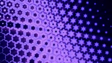 Dynamic animation of pattern evolution. Seamless looped animated background. Movable screensaver..