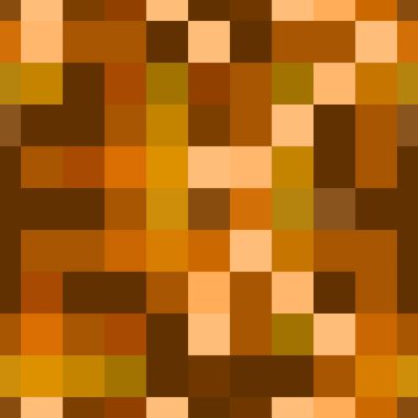Kahverengi, turuncu ve bronz tonlarda dijital, tıkanmış ya da pikselsiz dikişsiz kamuflaj deseni içeren soyut geometrik doku. Çöl, toprak, sonbahar veya askeri temalı projeler için ideal.