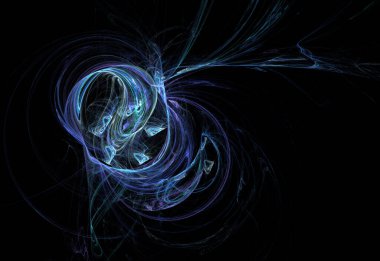 Çılgın mistik renkli ışık efektleri. Soyut ışık çizgilerinin inanılmaz kombinasyonları. Kozmik enerjinin soyut girdabı.