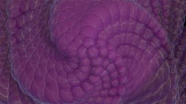 Soyut, dikişsiz fraktal geometrik animasyon. Hipnotik sakinleştirme arkaplanı