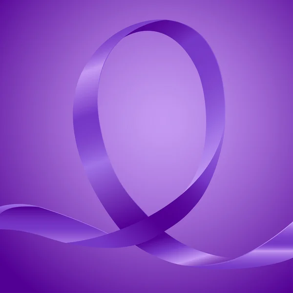 Świadomość Purple Ribbon — Wektor stockowy