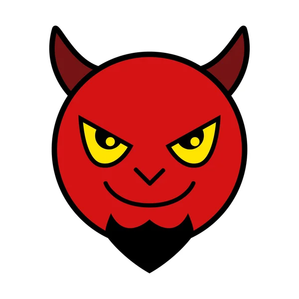 Icon of red devil — Stock Vector