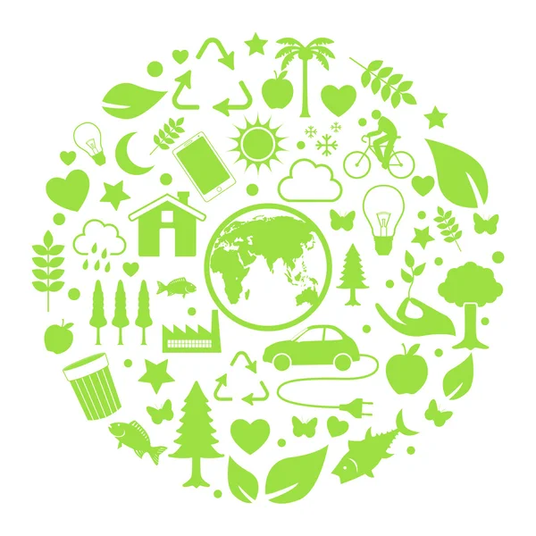 Environment icon in circle — Stock Vector