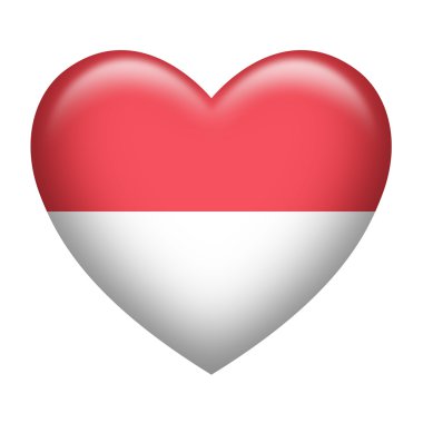 Endonezya veya Monaco Insignia kalp şekli