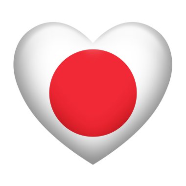 Japonya Insignia kalp şekli