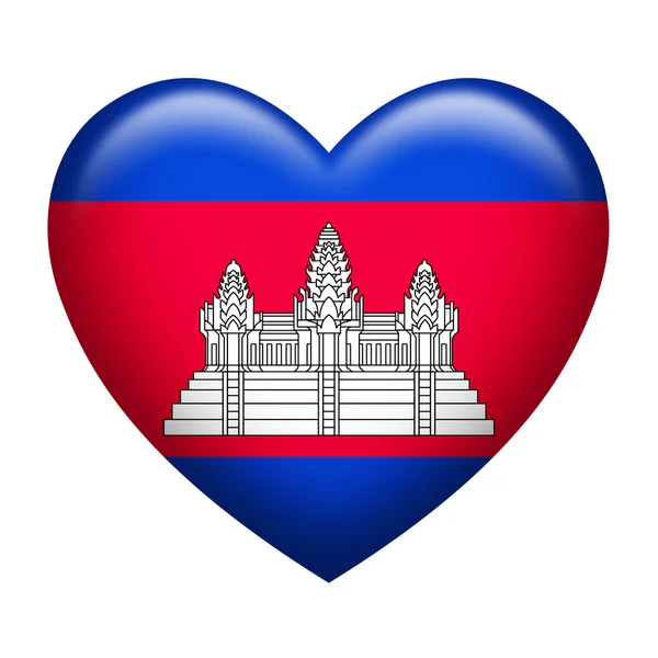 Camboya Insignia Forma del Corazón — Foto de Stock