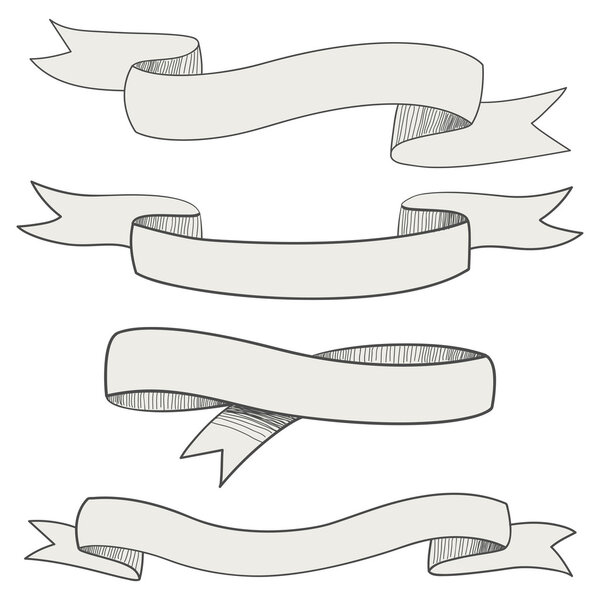 Sketch illustration of ribbons