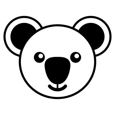 Basit çizgi resimleri sevimli bir Koala