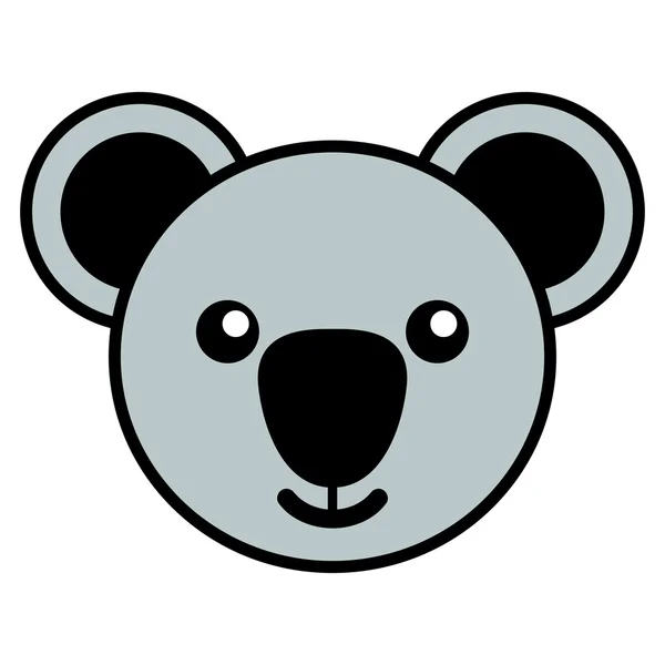 Eenvoudige cartoon van een schattige koala — Stockvector