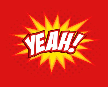 Evet komik sıçrama kabarcık metin