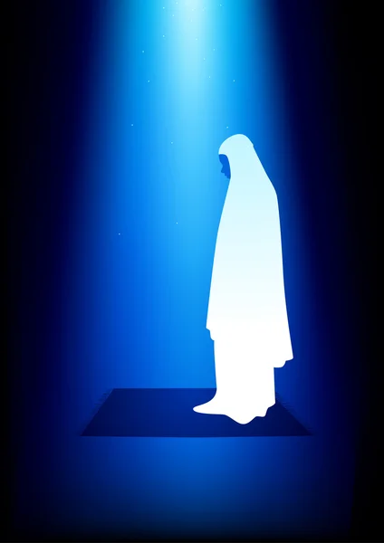 Jednoduchá grafika muslimské ženy modlí — Stockový vektor