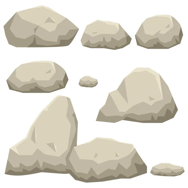 Графическая иллюстрация набора камней — стоковый вектор