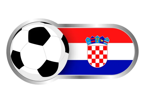 Croacia icono del fútbol — Vector de stock