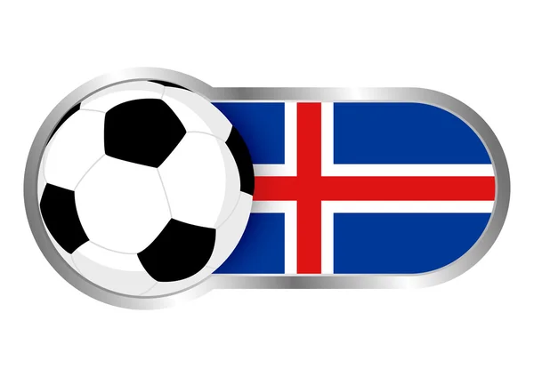 Islandia icono del fútbol — Vector de stock