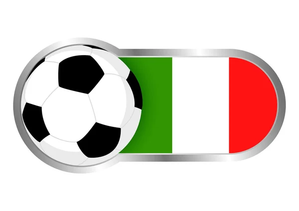 Icono de fútbol de Italia — Vector de stock