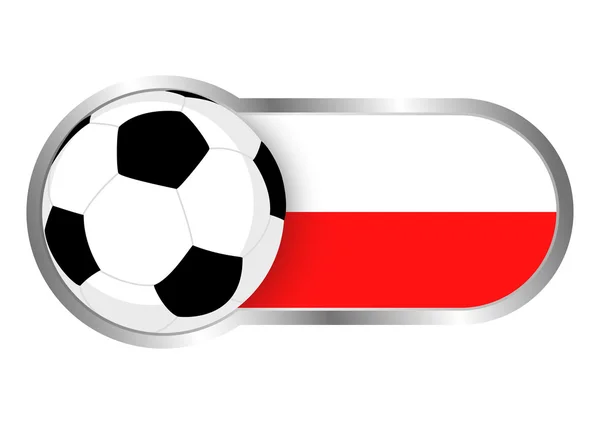 Poland Soccer Icon — Stock Vector