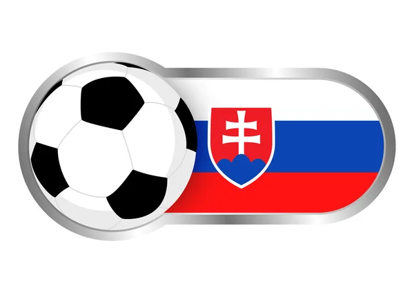 Eslovaquia icono del fútbol — Vector de stock