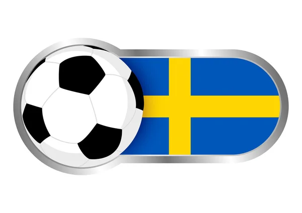Sweden Soccer Icon — Stock Vector