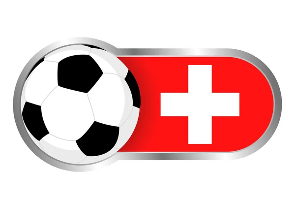 Suiza icono del fútbol — Vector de stock