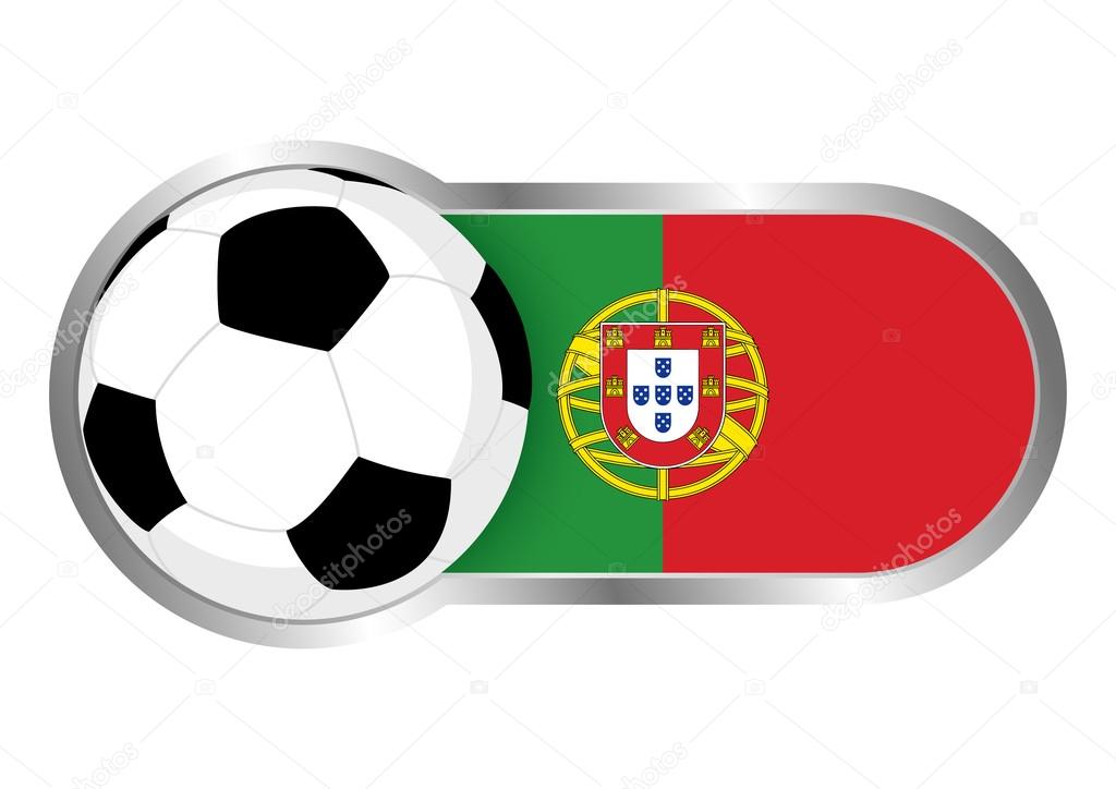 Modern icon for soccer team with Portugal insignia