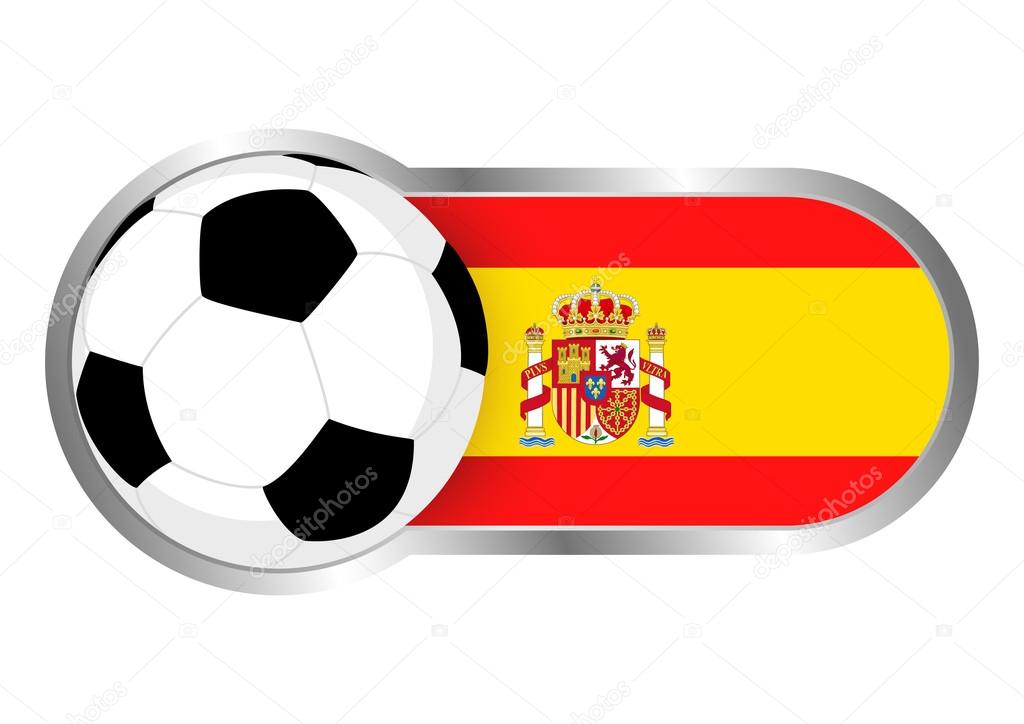 Modern icon for soccer team with Spain insignia