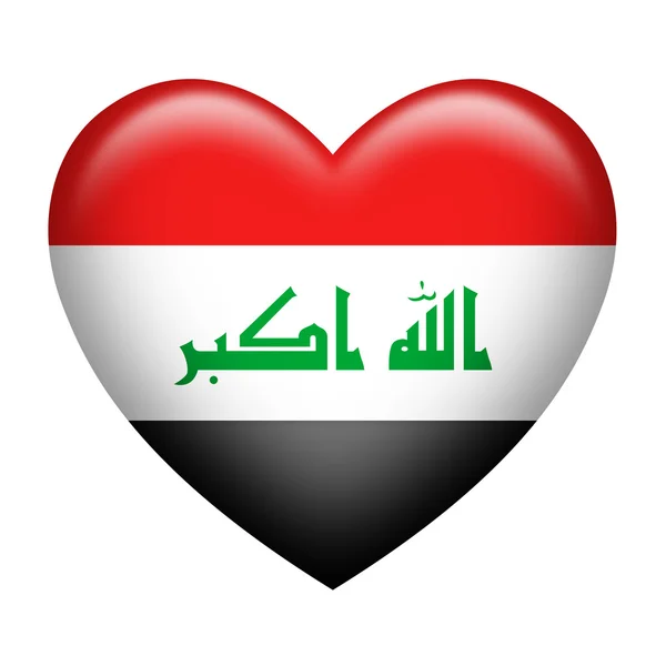 Iraq Insignia Heart Shape — Stock Photo, Image