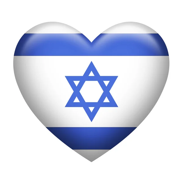 Izrael insygnia kształt serca — Zdjęcie stockowe