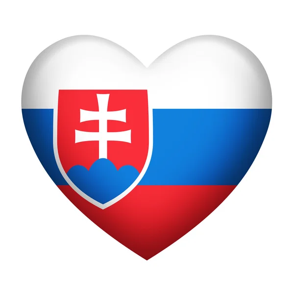 Eslováquia Insignia forma do coração — Fotografia de Stock