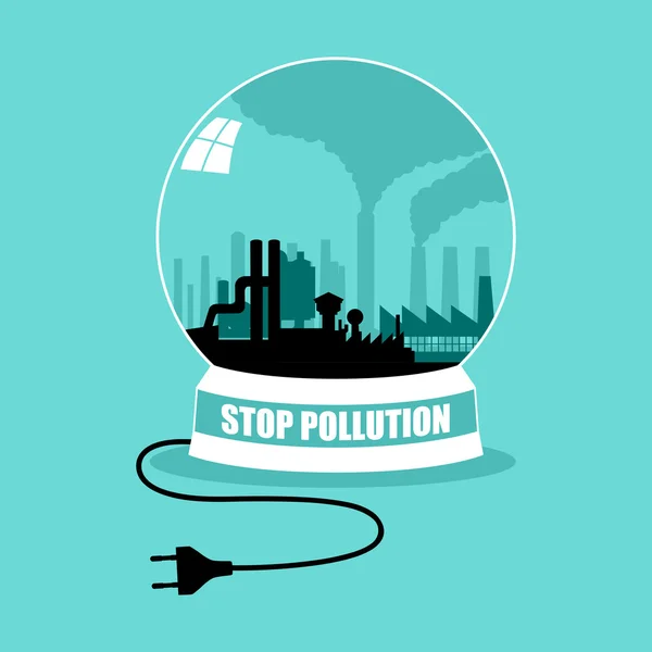 Stop znečištění koncept grafiky — Stockový vektor