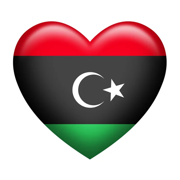 Libia Insignia Forma del Corazón —  Fotos de Stock
