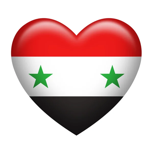 Syria Insignia Heart Shape — Stock Photo, Image