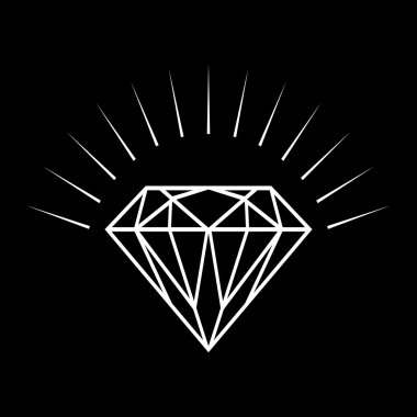 Hat sanatı illüstrasyon bir elmas